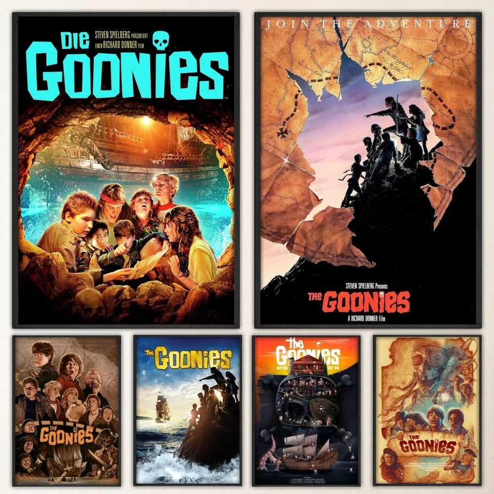 Classic The Goonies Moive Poster Fancy Poster Wall Sticker for Living Room Bar Vintage Decorative Painting Middle