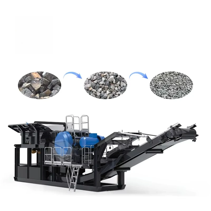 YG Mobile Crushing Plant Portable Mobile Crusher Machine for Mining Quarry Stone Crushing High Efficiency