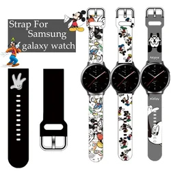 20 22mm Disney Mickey Minnie Strap For Samsung galaxy watch 40mm 42mm 44mm Band bracelet samsung Galaxy Watch Active 2 44mm 46mm