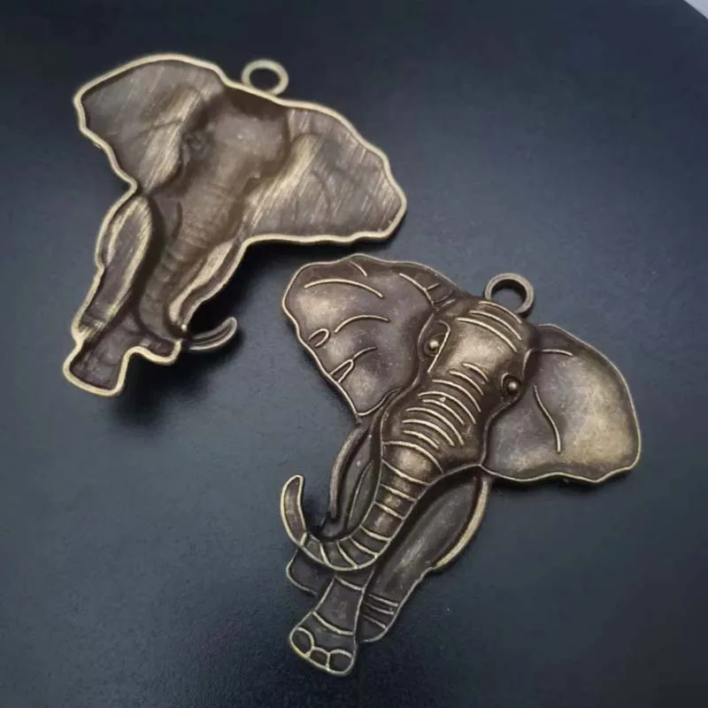 

Lovely 10 Pcs Bronze Tone Elephant Charms Pendants 71x63mm