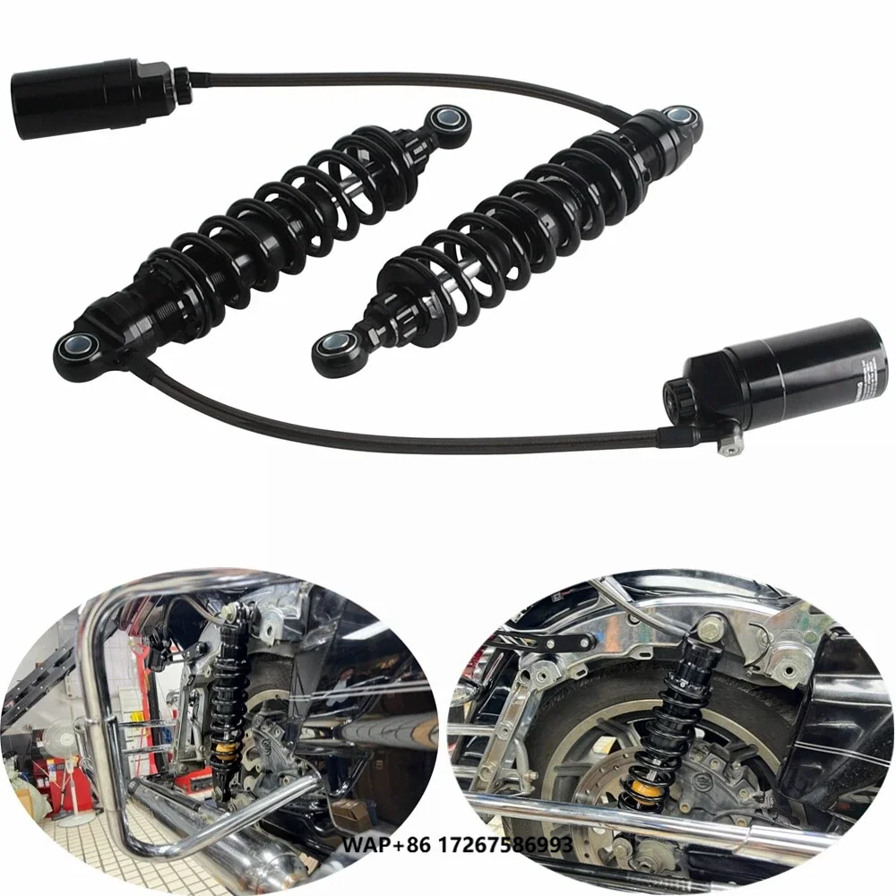 

Remote Reservoir Rear Suspension Shocks for Harley Touring Street Glide FLHX S Road Glide 1990-2025