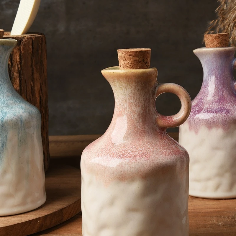 Ceramic Seasoning Jars Oiler Spice Jar Seasoning Tool Salt Shaker Creative Home Kitchen Retro Olive Oil Bottles Spice Containers