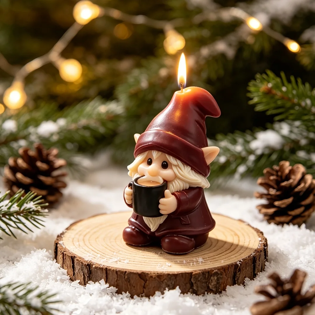 DIY clay molds, Christmas goblin scented candle molds, Christmas Santa figurine silicone molds,  figurine plaster resin molds,