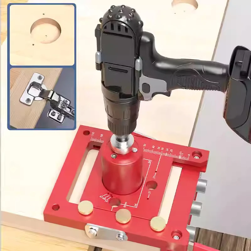 Woodworking Three-in-one Hinge Positioning Punch Woodworking Tools Furniture Punch Locator Punch Tool