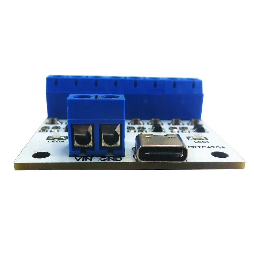 CRTC42QA 4CH TYPE-C USB 3.7V 4.2V LiPo Polymer Li-Ion Lithium Battery Charger Module For Arduino esp32 esp8266 raspberry pi 4