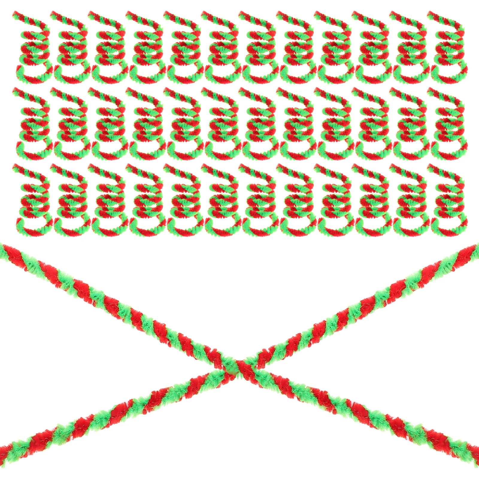 

50pcs Two-Tone Bendable Pipe Cleaners Craft Chenille Stems Diy Sticks Kids Handmade Art Supplies Educational Party Favors