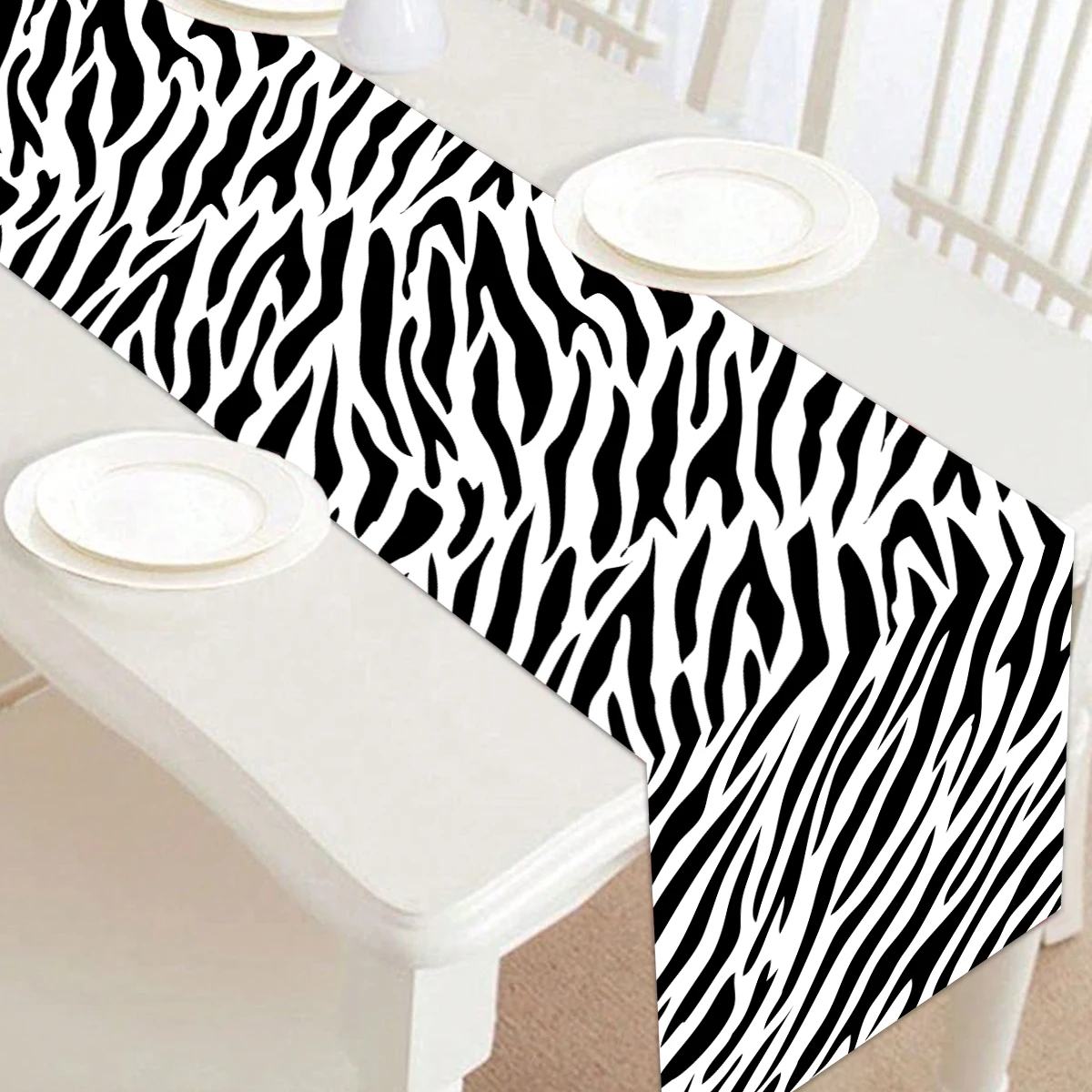 Animal Leopard Print Table Runner Cow Cheetah Table Cover Jungle Safari Wild One Birthday Party Supplies Kids 1st Party Decors