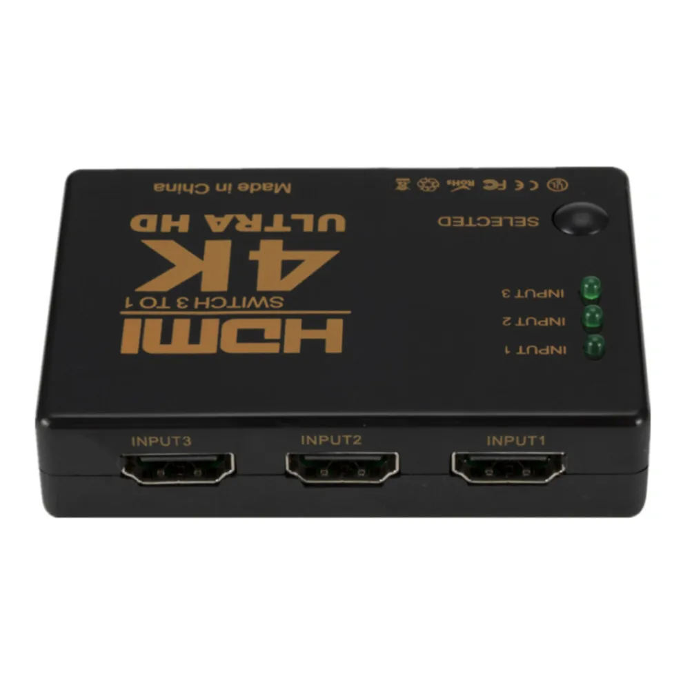 LccKaa 4K Splitter Switch compatibile HDMI 3x1 Switcher TV 3 in 1 Out Screen convertitore Splitter HDMI 4K per Computer HDTV PS3/4