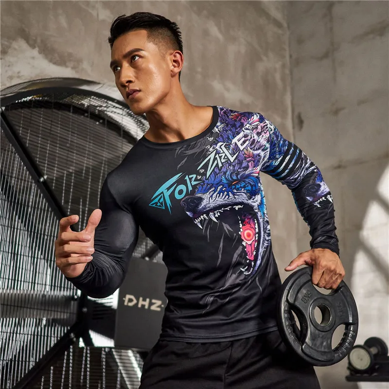 

Men Compression Running Long Base T Shirt Male Fitness Sport Basketball Football Gym Camping Hiking Riding Bottom Tee Clothes 91