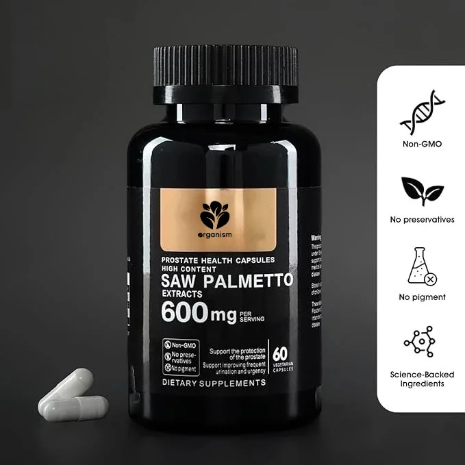 Ultra High Content Saw Palmetto Prostate Support Complex, 60 Capsules, with Vitamin B1 and B12