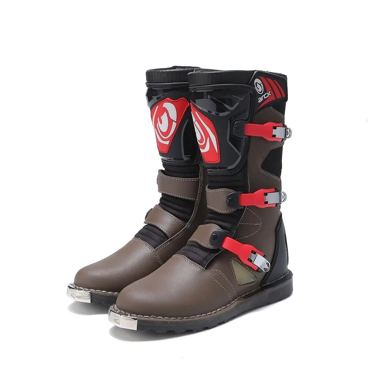Botas de proteção para motocicleta, botas de motocross anti-queda até o joelho, antiderrapantes, para todos os terrenos, à prova d'água