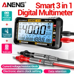 ANENG 613/612 Smart Multimeters DC/AC Voltage Capacitor Tester 4000 Counts 10A Current 600V Voltmeter Test Alarm Clock Set Tools