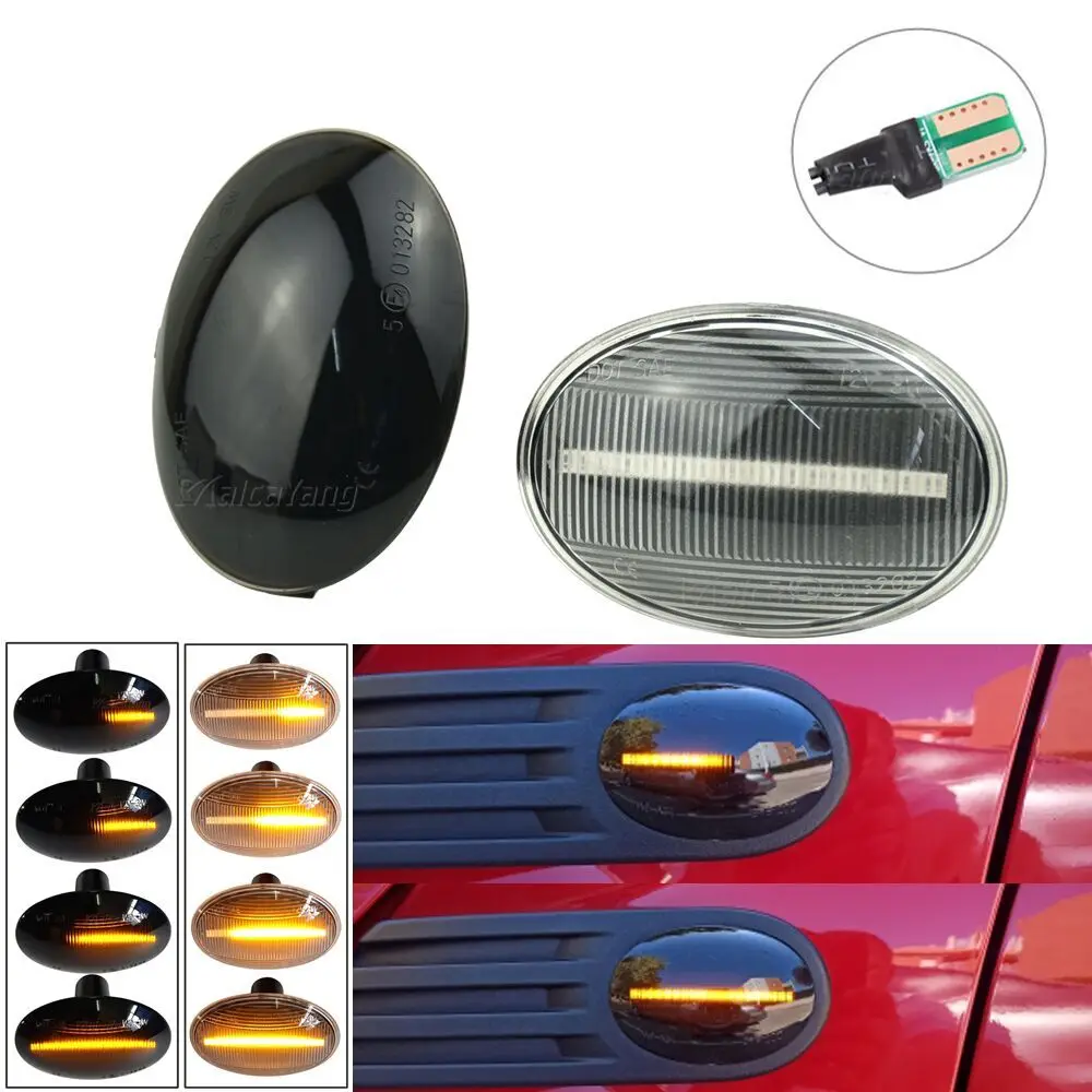 LED Turn Signal Side Marker Light Dynamic Sequential Blinker For MINI Cooper R56 R57 R58 R59 CL-R56-LSM-SM 2007-2013