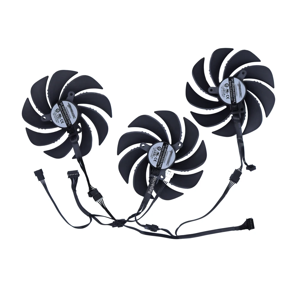 

Охлаждающий вентилятор видеокарты для GIGABYTE RTX 4080 16 ГБ EAGLE OC GV-N4080EAGLE, GAH3S2U, 3 шт./компл., PLD10020S12H