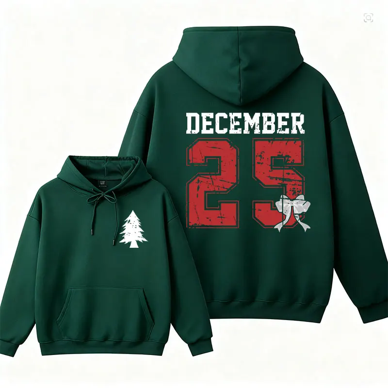 المتعثرة 25 ديسمبر هوديي عيد الميلاد 25 ديسمبر البلوز مضحك الأسرة حفلة عيد الميلاد هدية البلد عيد الميلاد هوديي المرأة