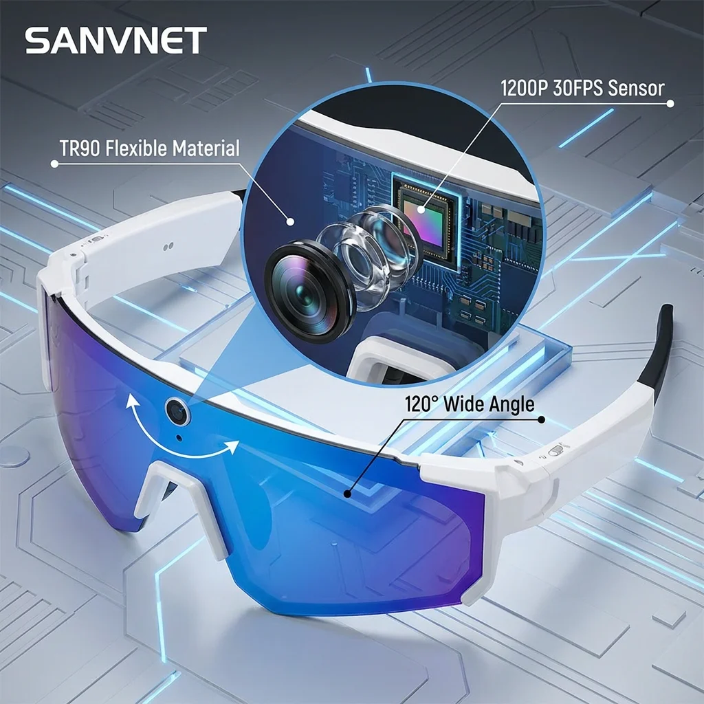 

US Stock 2026 SNT SOLIS POV Road Cycling Smart Sunglasses with Camera 8MP Polarized Lenses ChatGPT Smart Glasses AI Translation