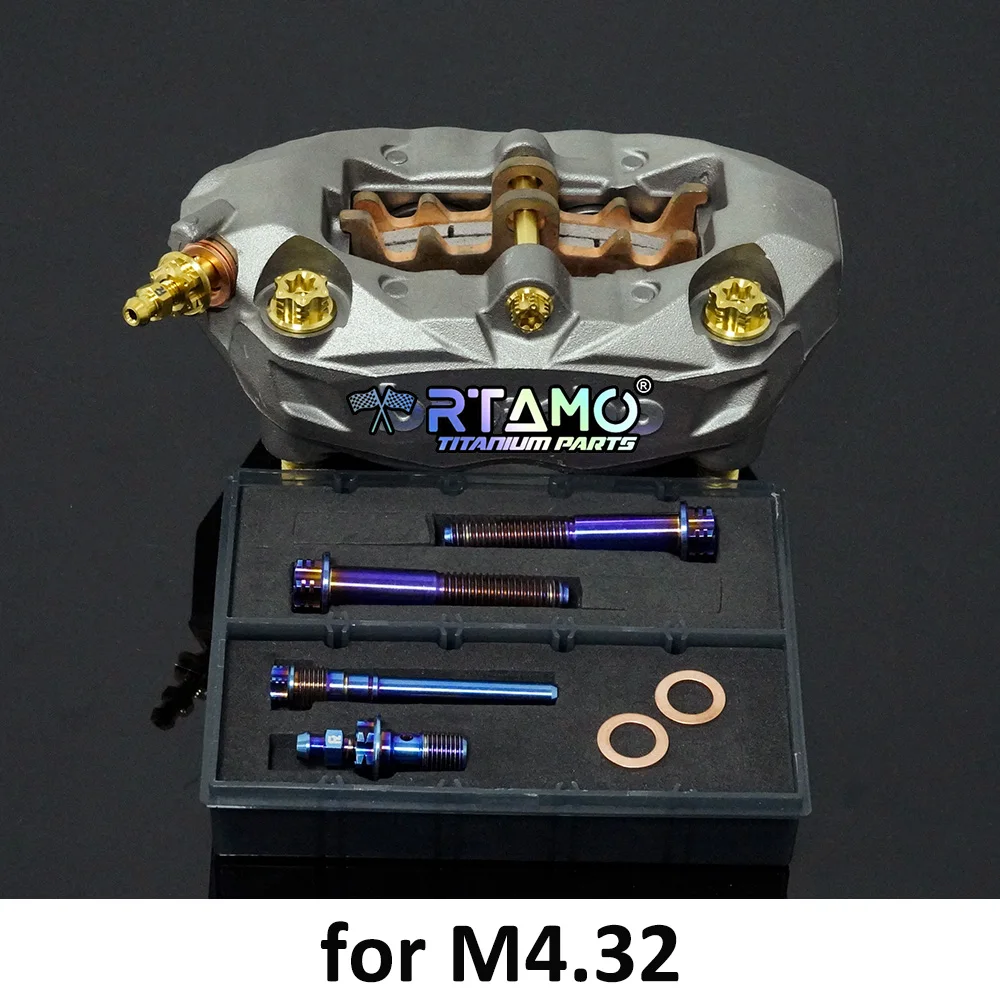 

RTAMO Штифт болтов из титанового сплава подходит для суппорта Brembo M4.32