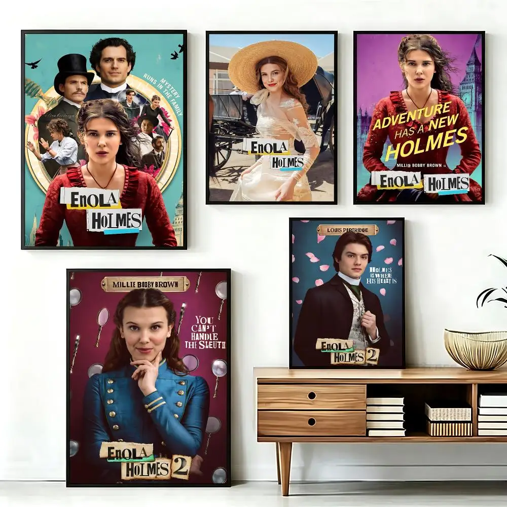 movie Enola Holmes 2 Poster  Poster HD Printing Fresh and Nordic Home Decor Wall Art for the Living Rooms Hallways Gift Giving