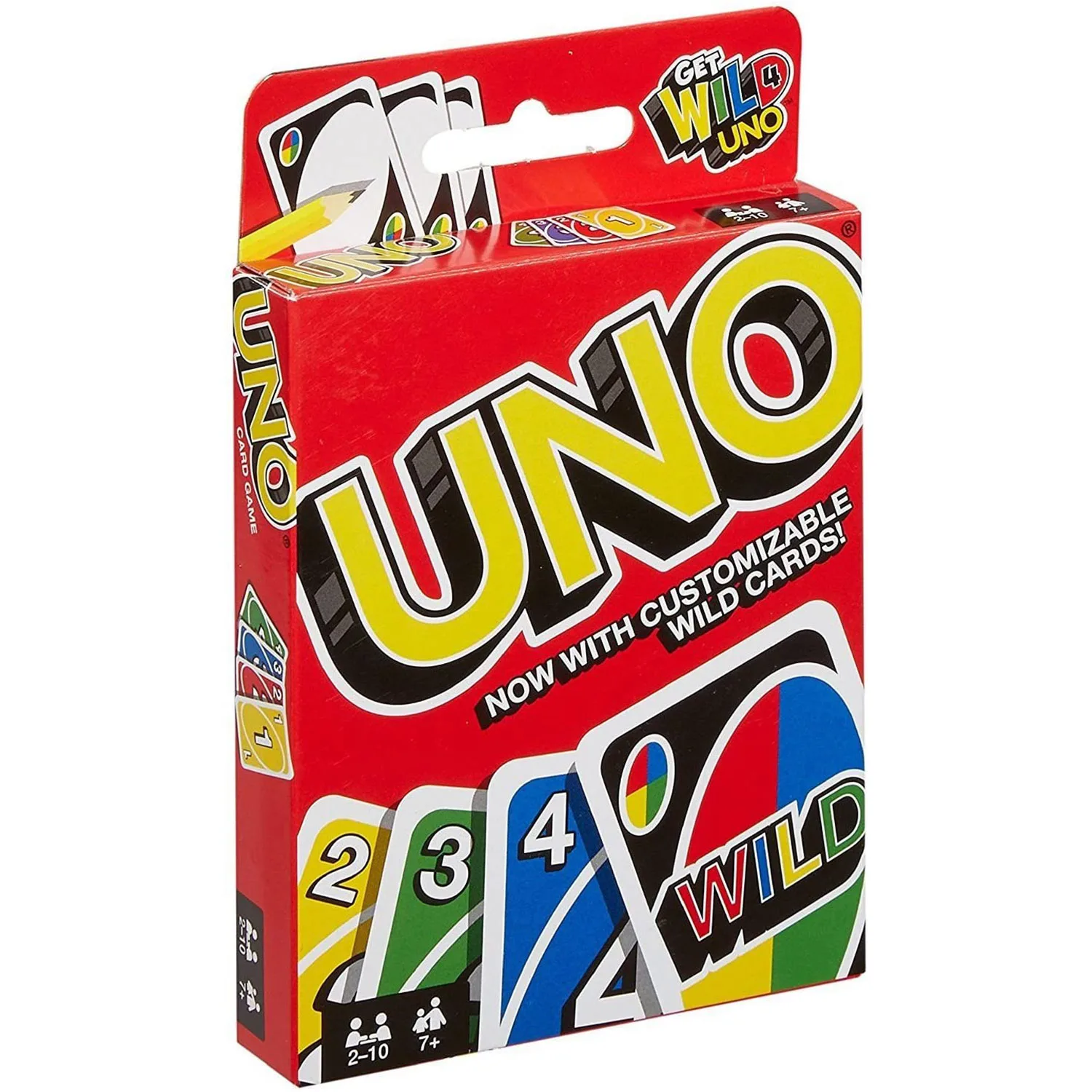 UNO WILD Card Game Mattel Games Genuine Family Funny Entertainment Board Game Fun Poker Playing Toy Gift Box Uno Card