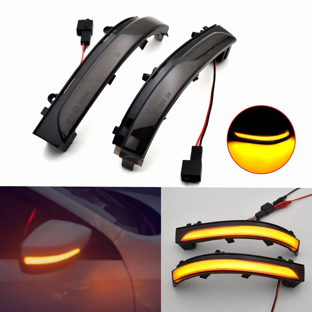 2Pcs Dynamic For VW Voyage Saveiro G6 G7 Gol Geracao 6/7/8 UP Spacefox LED Side Mirror Lights Car Accessories Turn Signal Lamps