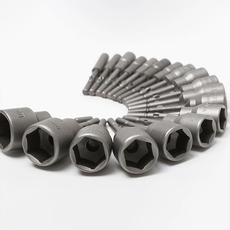 Enchufe hexagonal de impacto para destornillador eléctrico, llave Allen 802 de vástago redondo de 6mm, 1 piezas, 4mm-19mm, Kit de adaptador de broca