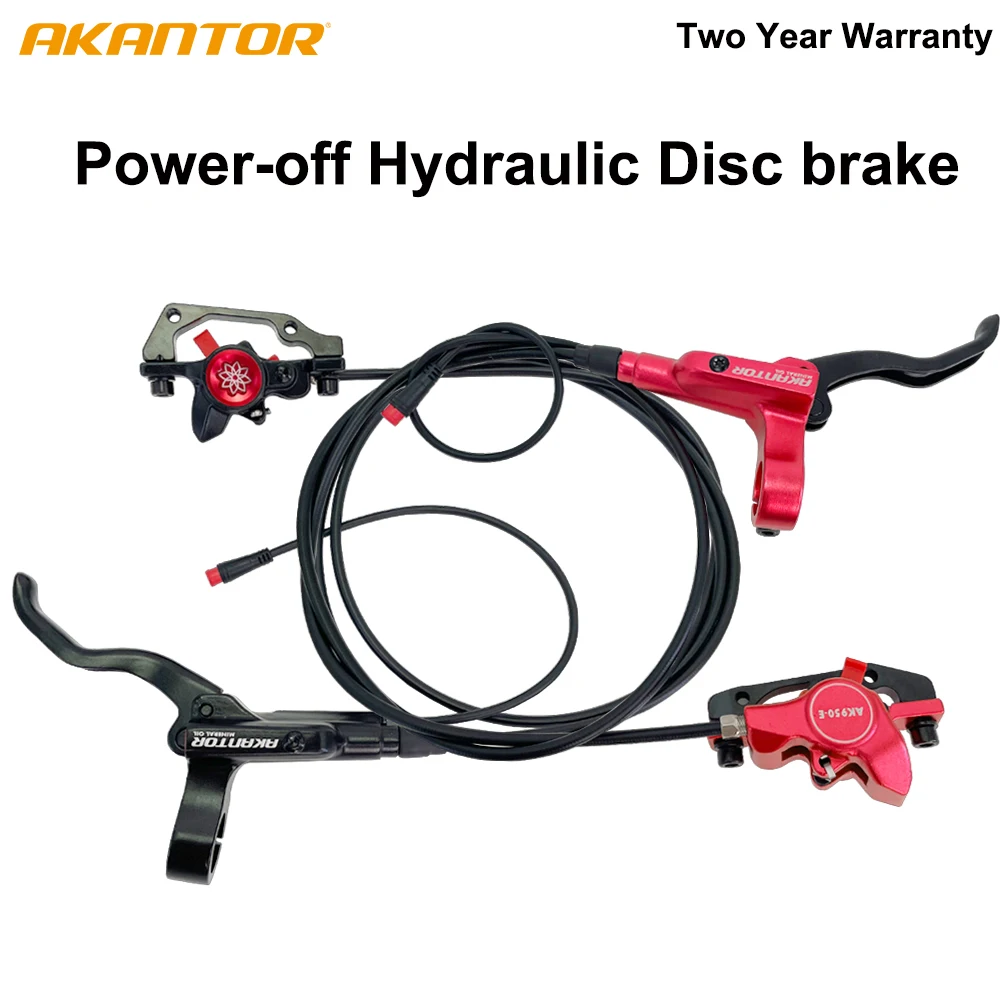 

AKANTOR E-Bike MTB Hydraulic Disc Brake Double Piston Set Aluminum Alloy Electric Power Control Cut Power Shifter Bicycle Brakes