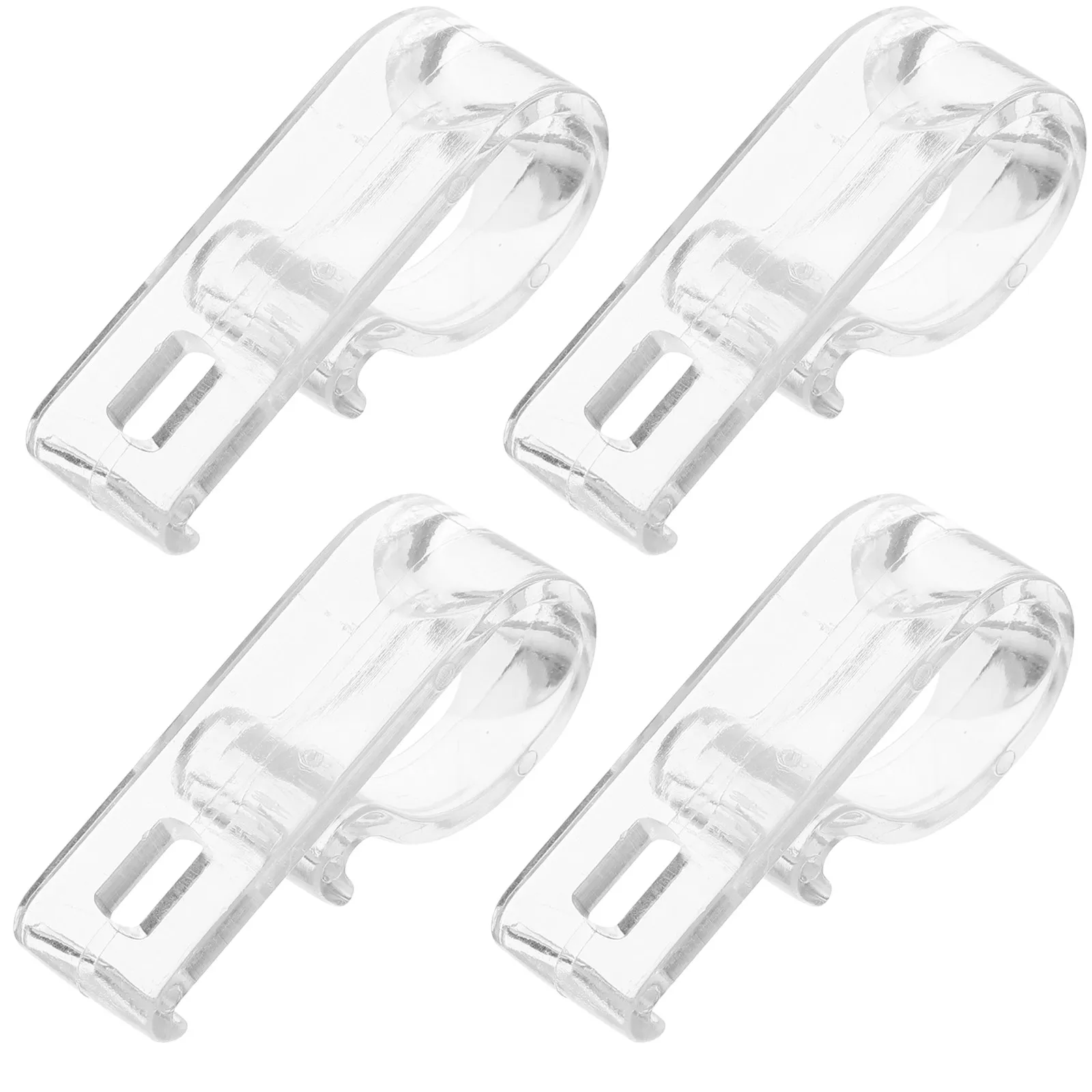 

4Pcs Window Curtain Positioning Hooks Clear Roller Shade Bead Chain Clips Flexible Blind Cord Holder for Home Use