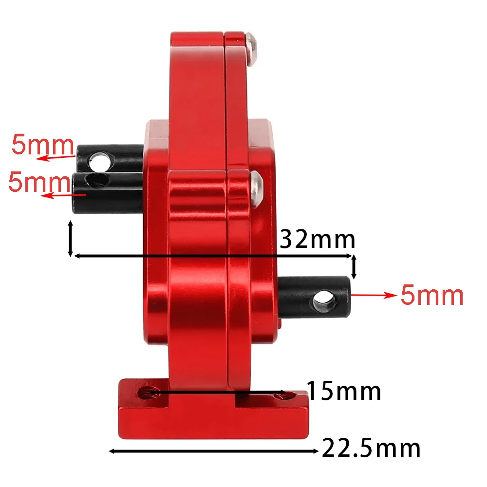 Metal 56T Spur Gear Complete Gearbox For 1/10 SCX10 I II 90046 Capra TRX4 LCG RC Crawler Upgrade Parts Red Black Purple