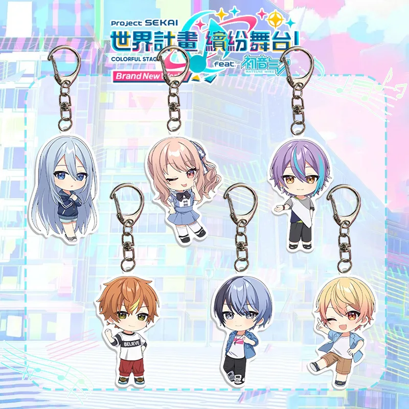 Project Sekai PJSK Acrylic Keychain Game Related Products Keychain Jewelry Friends Fans Gift Bag Souvenir Bag Charms Pendant