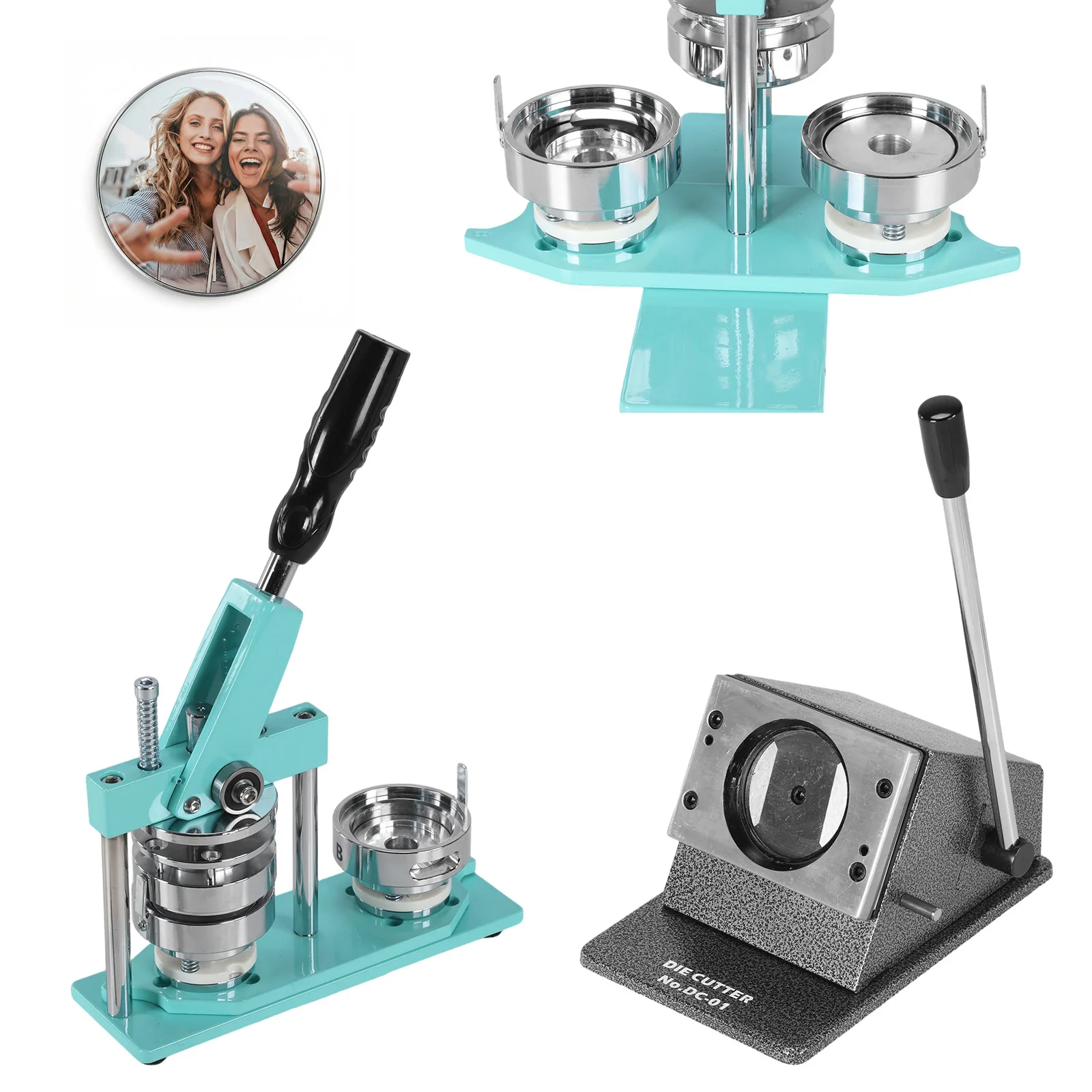 

2.28x2.28in Round Fridge Magnet Maker Kit with Paper Cutter+100pcs Material Fridge Magnet Maker Machine for Home School Business