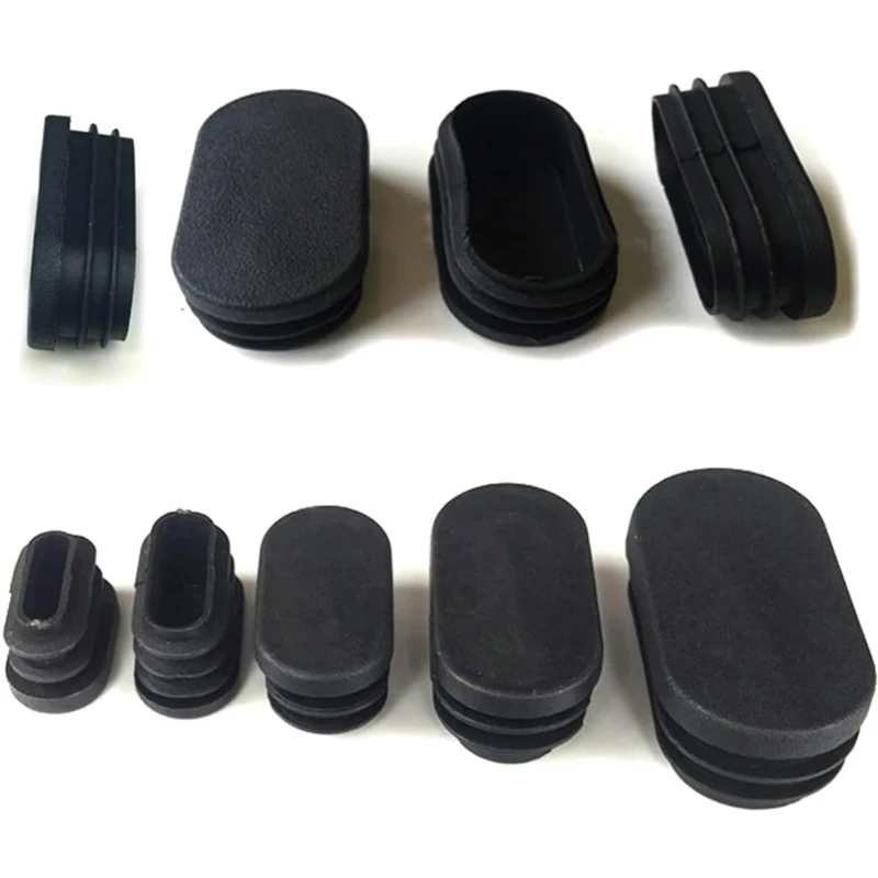 8Pcs Oval Tube Plug Foot Pad Blanking End Cap Non-slip Table Foot Dust Cover Chair Leg Sock Floor Protector Pad Furniture Parts