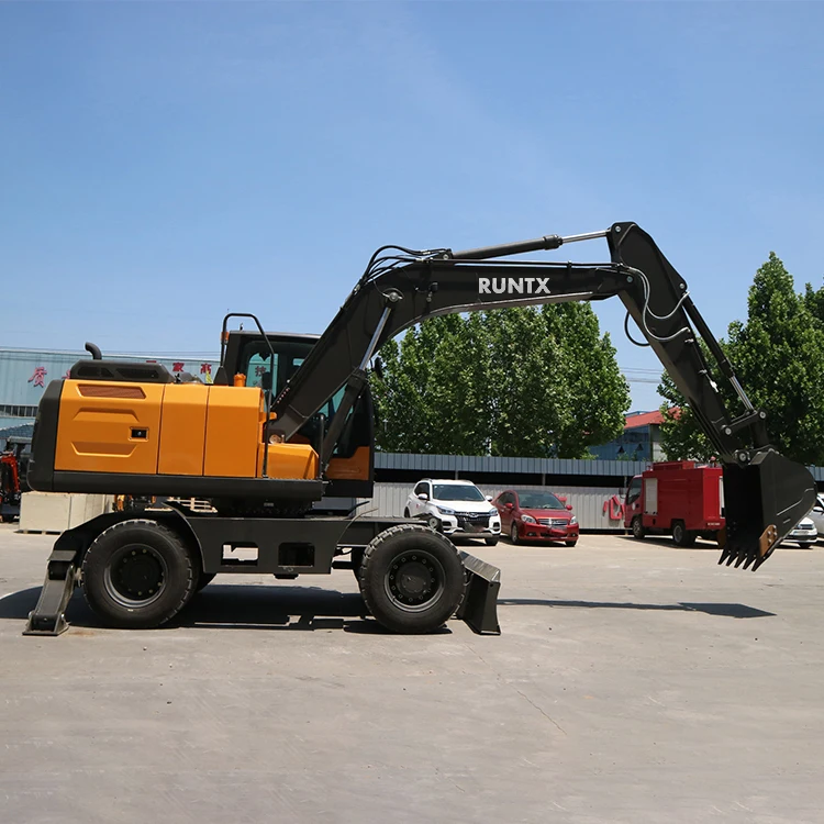 Runtx 21T 18T 9T Wheel Excavator With Cum Mins Engine Long Boom And Lifting Cabin