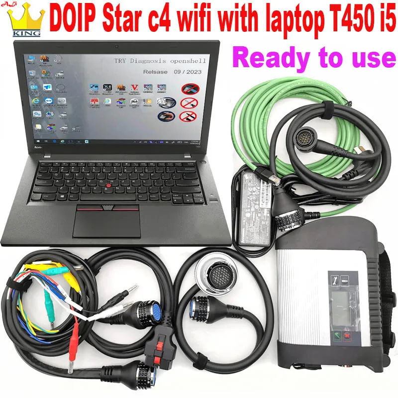 DOIP MB star c4 plus DOIP wifi function SD Connect obdstar C4 with SSD laptop T450 i5 for W204 W205 w206 w223 Diagnostic Tool