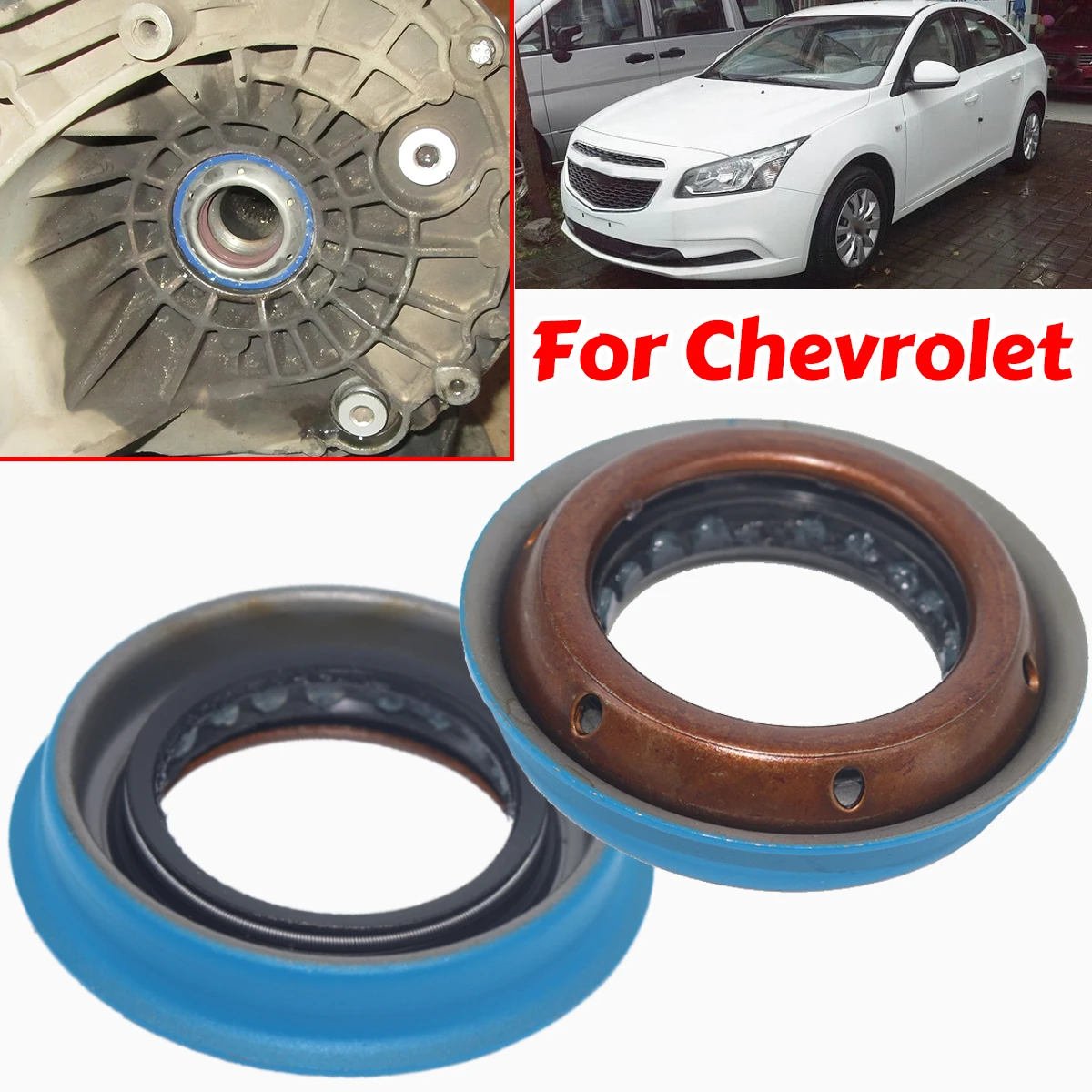 

2pc Gearbox Drive Shaft Oil Seal Drivetrain Driveshaft Ring Gasket for Chevrolet Cruze J300 2008-2016 Gasket Transmission Front