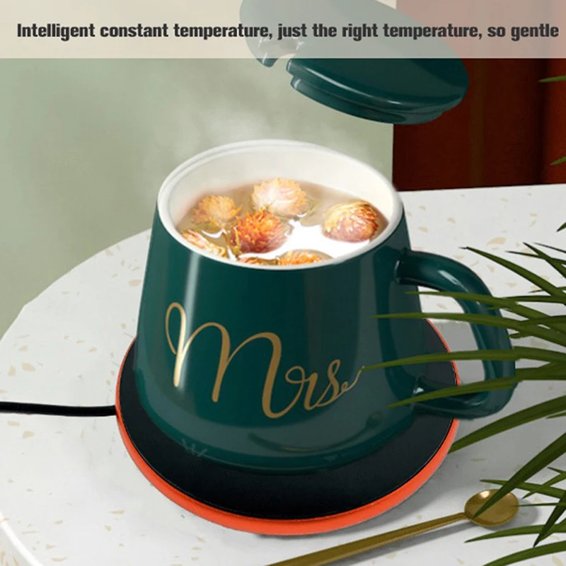 Mini Portable USB Cup Warmer 3 Gear Coffee Mug Heating Coaster Smart Thermostatic Hot Plate Milk Tea Water Heating Pad Heater