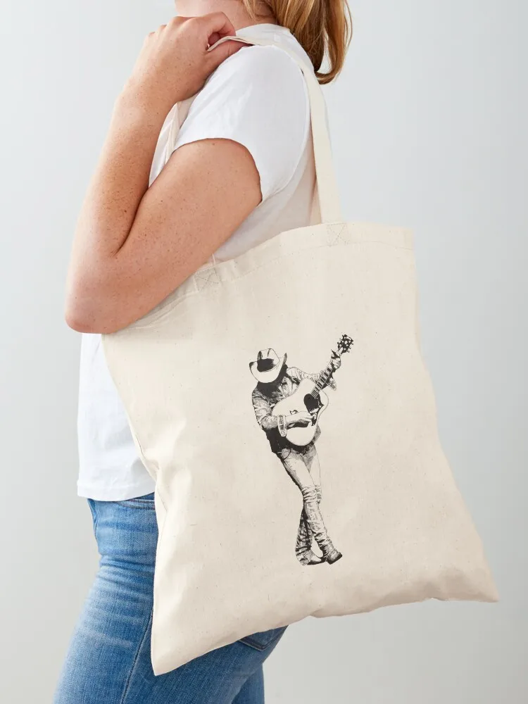 Black art Dwight Yoakam playing guitar T Shirt Tote Bag shoping bag tote bag women Canvas Tote