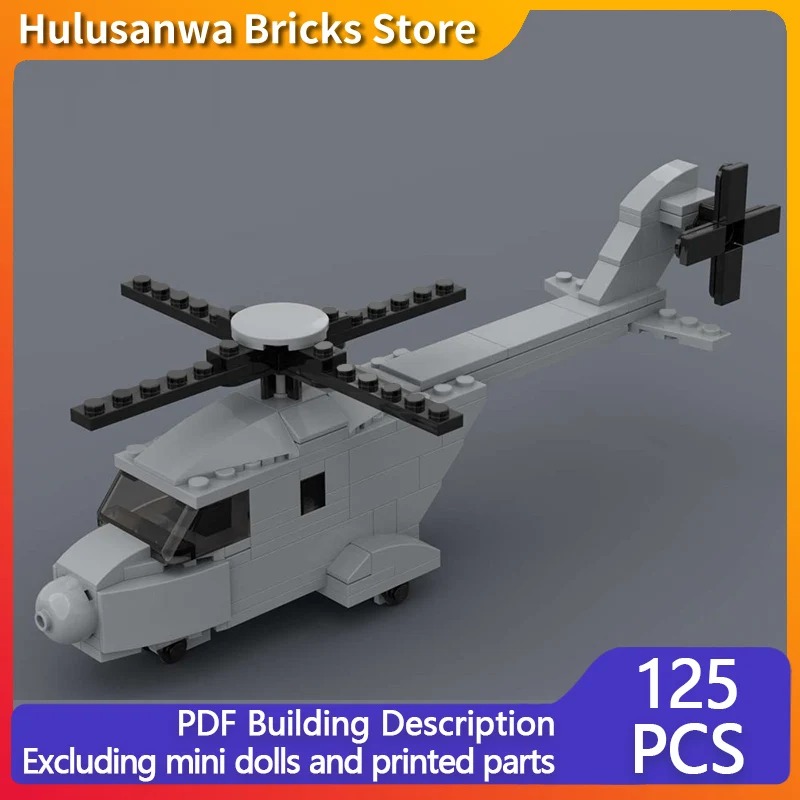 Military Nieuport Helicopter 90 Model MOC Building Bricks War Equipment Modular Technology Gifts Holiday Assemble Children Toys