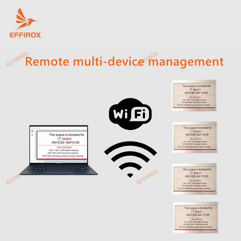 7,4 inch digitale kamersignage elektronische vergaderruimte teken e-inkt wifi display epaper kamer display eink vergaderruimte wifi