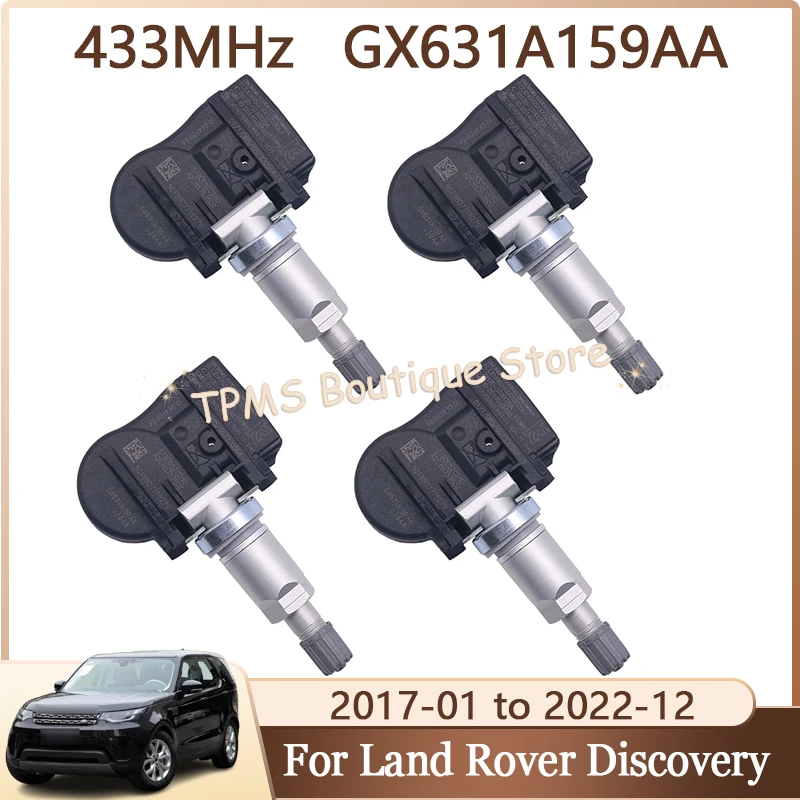 

4pcs 433MHz GX631A159AA GX63-1A159-AA Car Tire Sensors System TPMS Sensor For Land Rover Discovery Defender FreeLander Jaguar