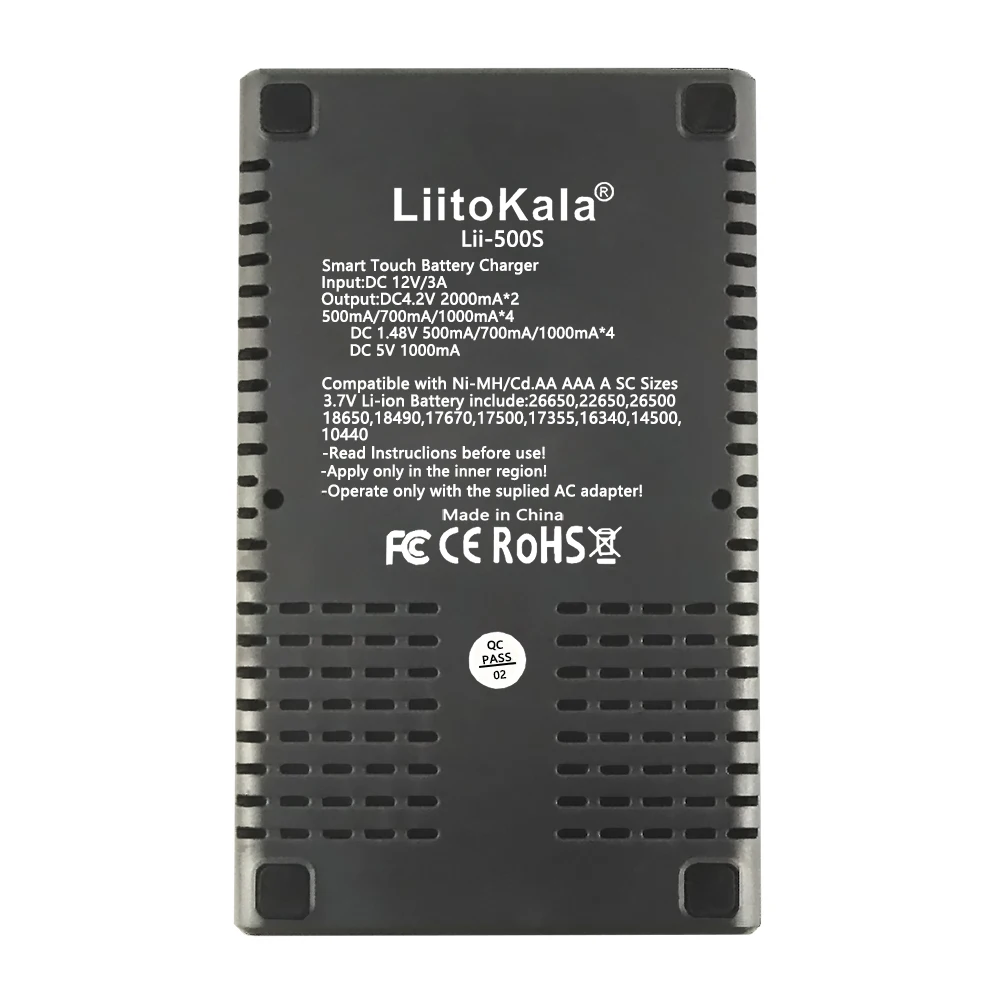 1-5PCS LiitoKala Lii-500S 18650 LCD Battery Charger for 26650 16340 18350 3.7V 1.2V Ni-MH Ni-Cd Li-ion Test battery capacity