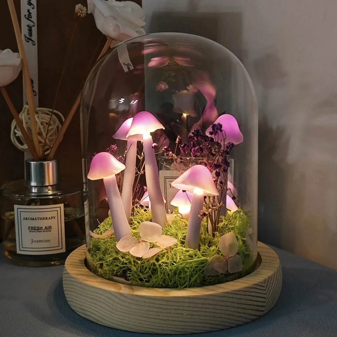 DIY Mushroom Lamp Cute and Creative Night Light Material Pack for Birthday Gifts to Friends, Desktop Decoration for Lover Girls