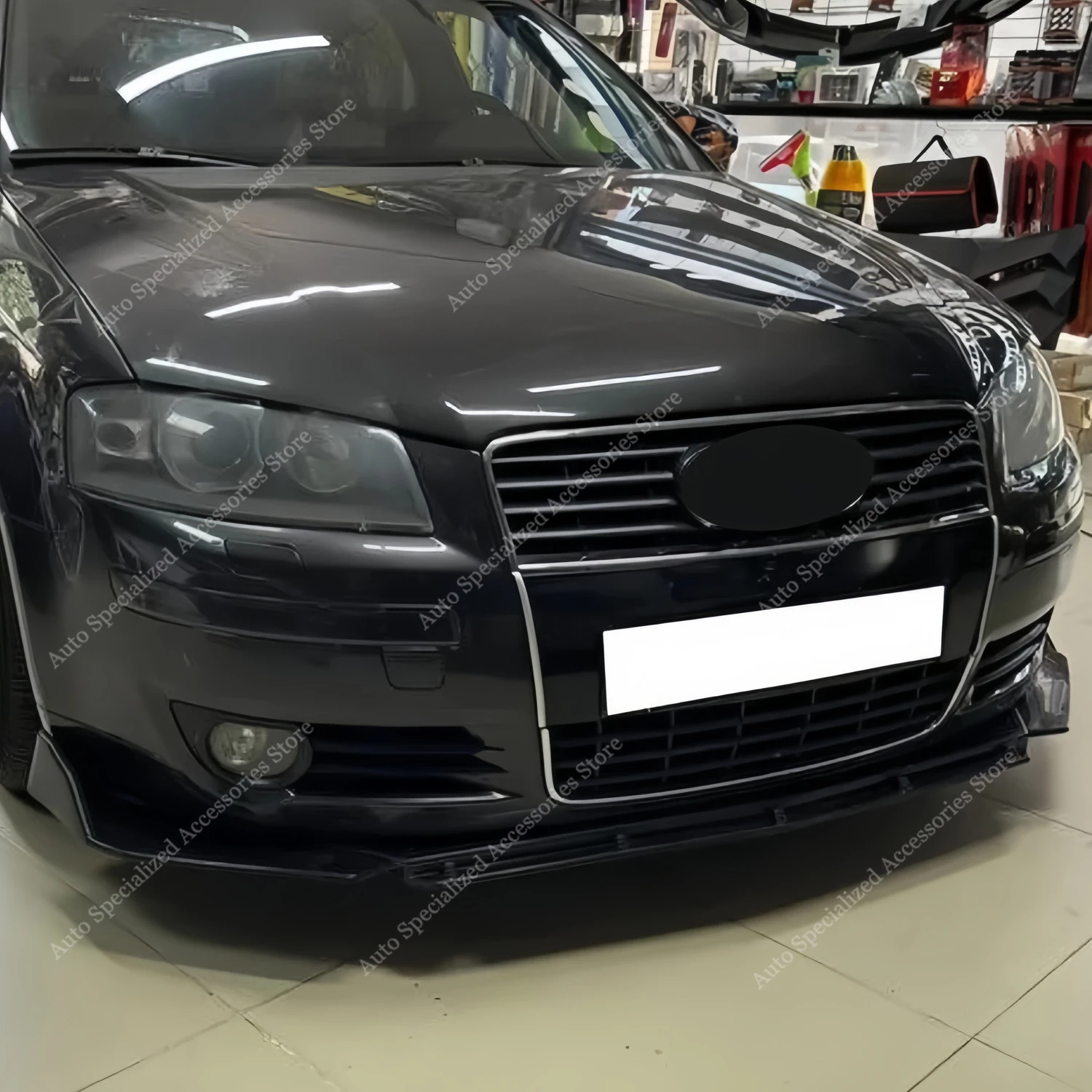 

For Audi A3 8P Car Front Bumper Lip Spoiler Splitter Diffuser A3 TFSI FSI TDI 2003-2008 Pre-Facelift Retroft Bodykits Tuning