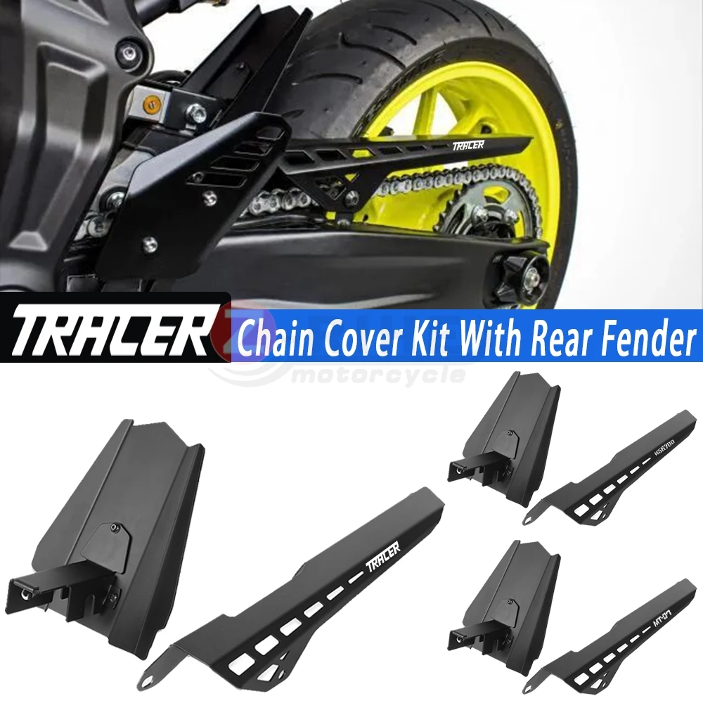 2025 FOR YAMAHA YZFR7 Chain Cover Kit With Rear Fender MT mt07 XSR700 Chain Guard Cover 2016 2017 2018 2019-2024 2022 2023 2021