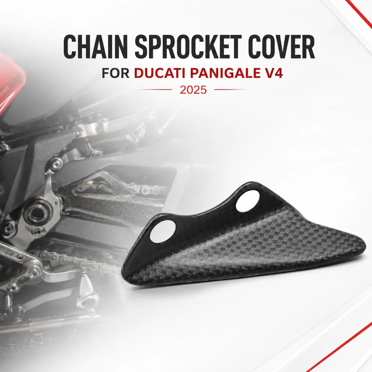 Chain Guard Cover Carbon Fiber Rear Chain Protector Swingarm Guard Trim for Ducati Panigale V4 2025 Motorcycle Accessories