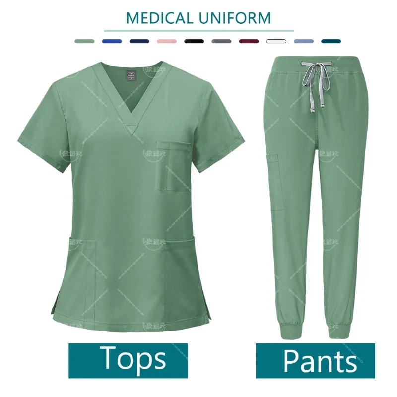 Uniformes médicos multicolores para mujer, conjuntos de Tops, pantalones, accesorios para enfermeras, clínica Dental, salón de belleza, ropa de trabajo para Hospital