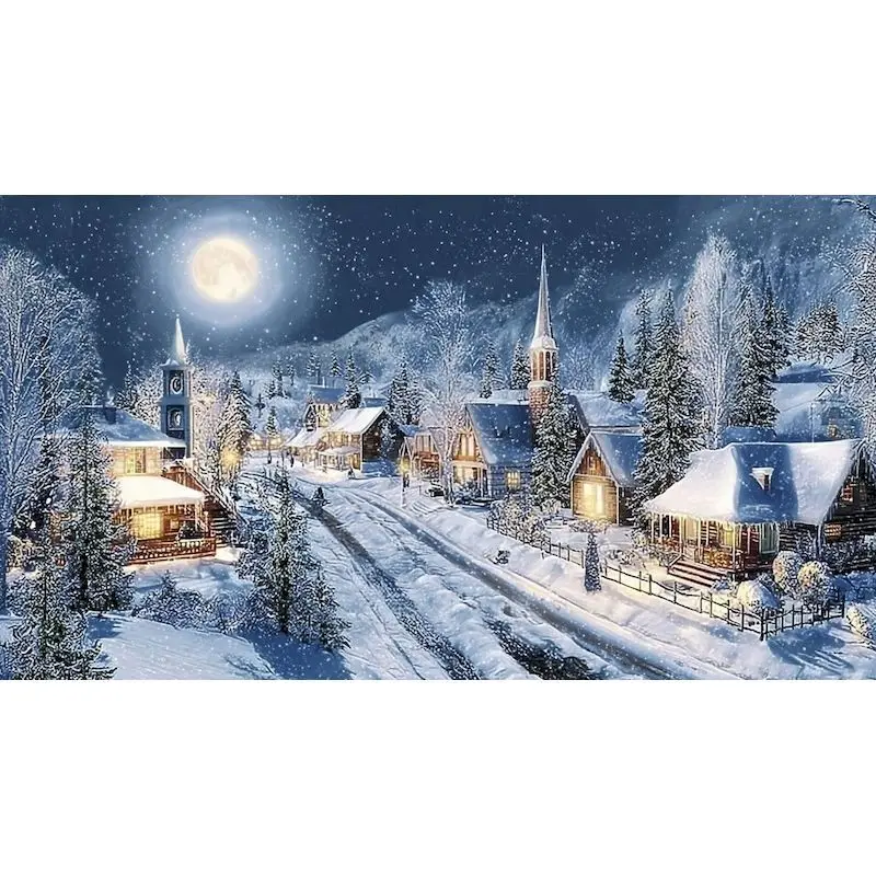 GATYZTORY Painting By Numbers Unique Gift Canvas Painting Winter Scenery Modern Home Decor Gift Drawing Kit Coloring By Numbers