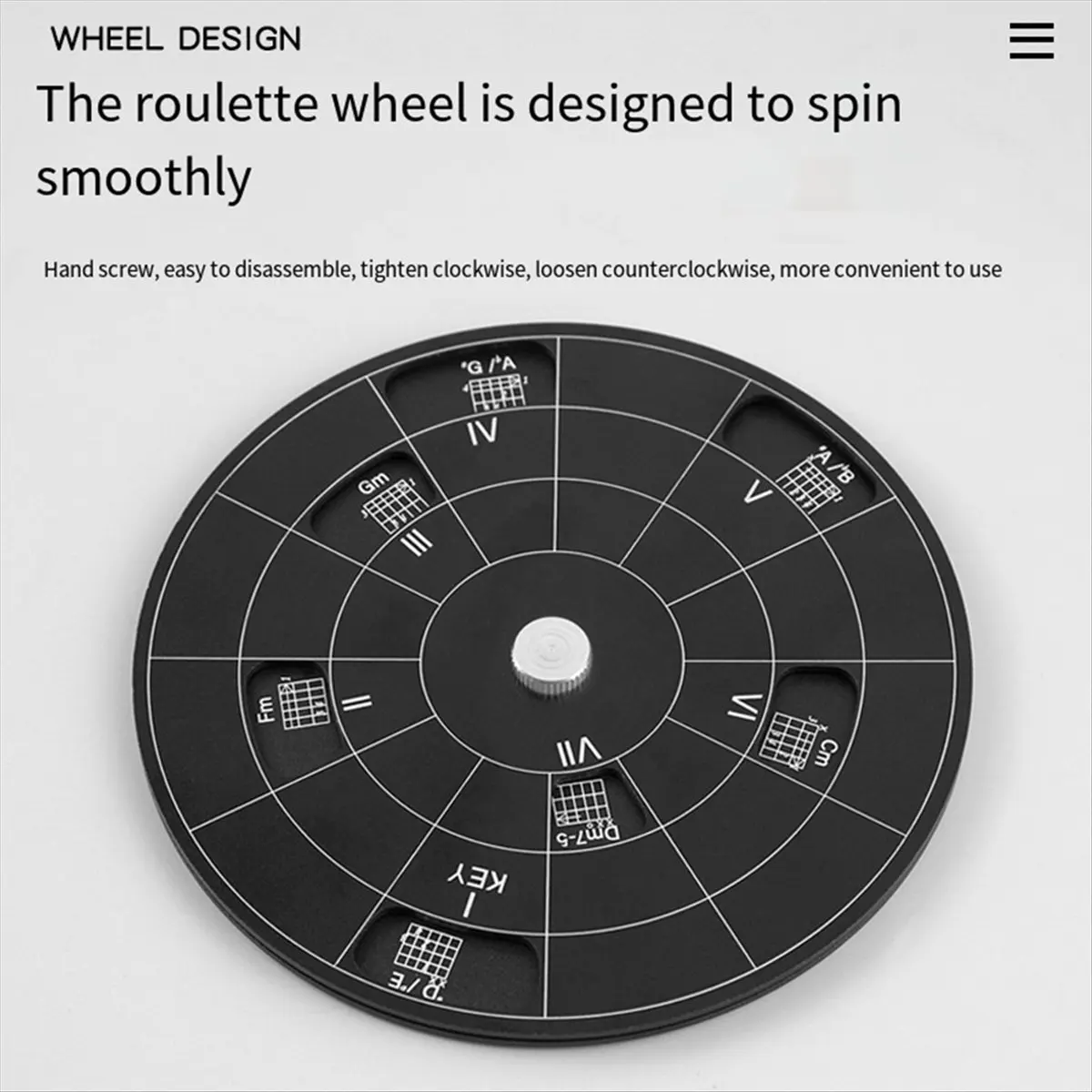 TUREBG Circle of Fifths Wheel Melody Tool with Stand Holder Storage Bag Chord Wheel Alloy Music TheoryS Guitar Chord Wheels, - view 6