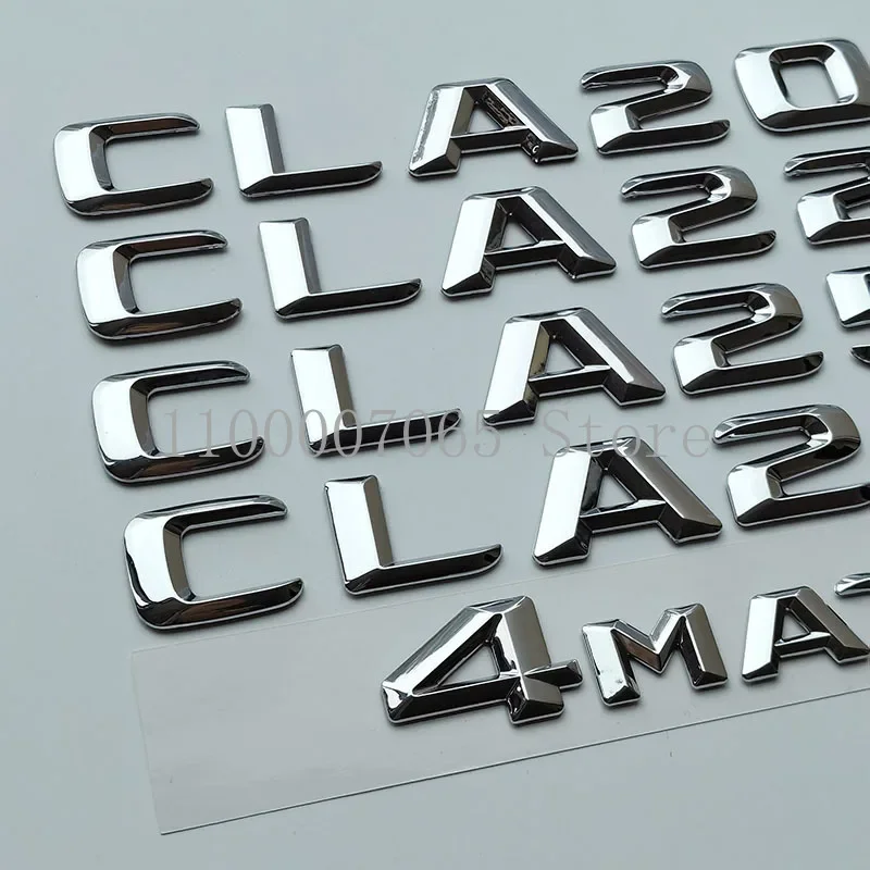 2015 Chrome Letters CLA200 CLA220 CLA250 CLA260 4Matic ABS Emblem for W117 Badge Car Trunk Nameplate Logo Sticker