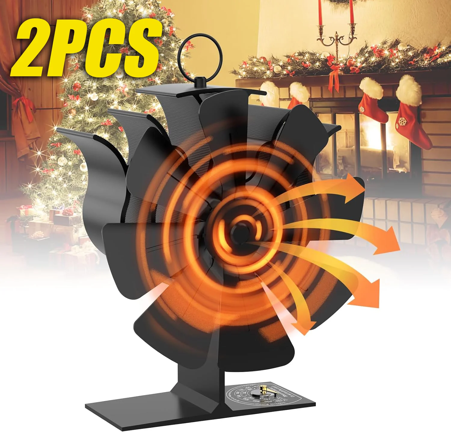 サーモスタットミニ暖炉ファン、サイレントファン、暖かさ分布、家庭、冬、サイレント、6ブレード