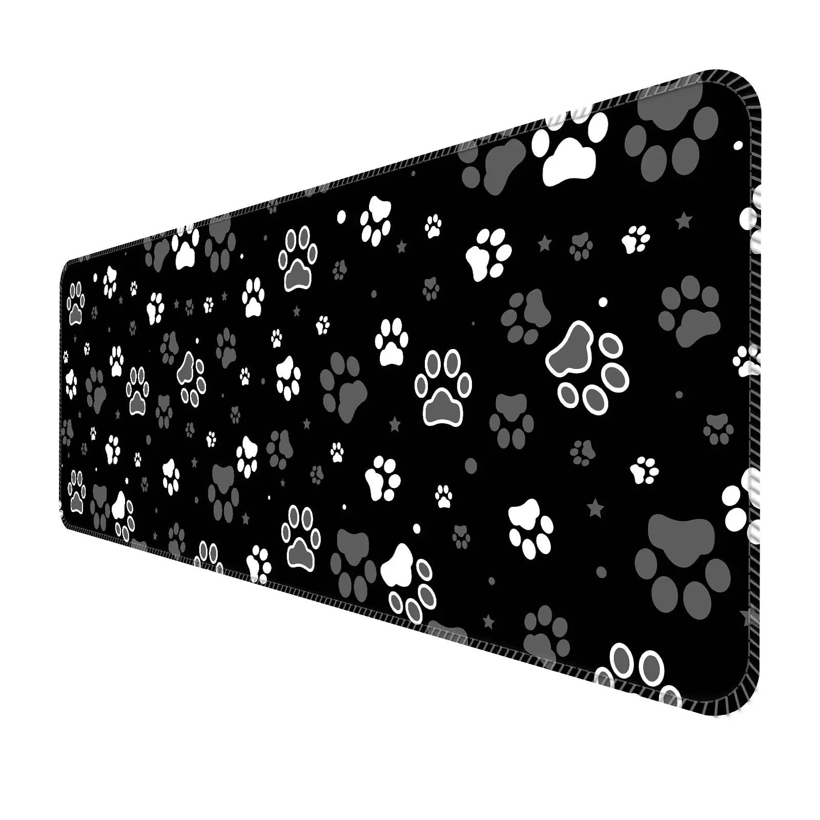 

Black Dog Paw Pattern Mouse Pad, Non-Slip Waterproof Gaming Mouse Pad, Office Game Desk Decorative Mat, Perfect Gift for Friends